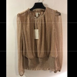 Never worn!! Super Chic JOIE sheer sleeved blouse